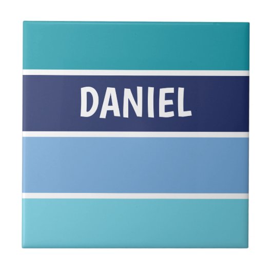 Horizontal blau gestreift fliese (Vorderseite)