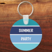 Horizontal blau gestreift schlüsselanhänger (Vorderseite)