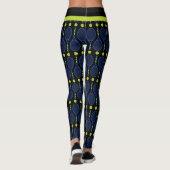 🎾 Horizontal blau, grün, schwarz Tennis 🎾 Leggings (Rückseite)