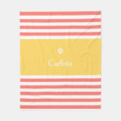 Horizontal breite Streifen Gelb Name Daisy Fleecedecke (Vorderseite)