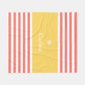 Horizontal breite Streifen Gelb Name Daisy Fleecedecke (Vorderseite (Horizontal))