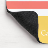 Horizontal breite Streifen Gelb Name Daisy Mousepad (Ecke)