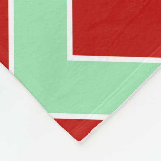 Horizontal Christmas Zigzag Fleecedecke (Ecke)