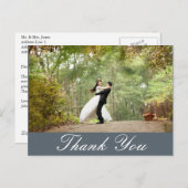 Horizontal Custom Wedding Foto Vielen Dank Postkarte (Vorne/Hinten)