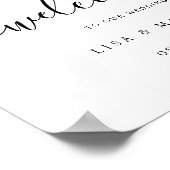 Horizontal-Elegant-Script-Hochzeitskalligraphie Poster (Ecke)