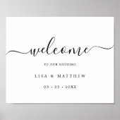 Horizontal-Elegant-Script-Hochzeitskalligraphie Poster (Vorne)