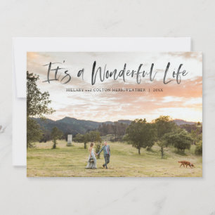 Horizontal Es ist ein wunderschönes Leben Vollblut Feiertagskarte