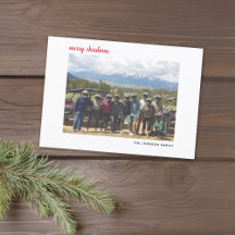 Horizontal Foto Frohe Weihnachten Schrift Rot kari