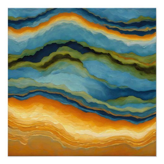 Horizontal fragmentierte Ebenen "Estepona" Poster (Vorderseite)