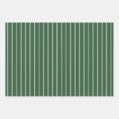 Horizontal gestreift, grün und weiß geschenkpapier set (Vorderseite 2)