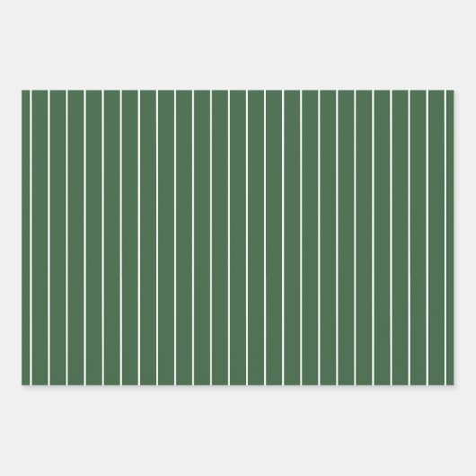 Horizontal gestreift, grün und weiß geschenkpapier set (Vorderseite 2)
