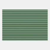Horizontal gestreift, grün und weiß geschenkpapier set (Vorderseite)