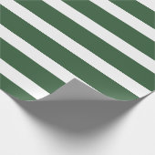 Horizontal gestreift, grün und weiß klassisch geschenkpapier (Ecke)