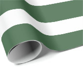 Horizontal gestreift, grün und weiß klassisch geschenkpapier (Rolleneckpunkt)