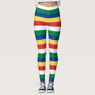 Horizontal gestreift: Nationale Flaggenfarben der Leggings