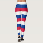Horizontal gestreift: Nationale Flaggenfarben von  Leggings (Rückseite)