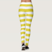 Horizontal gestreift Weizen und Weiß Leggings (Rückseite)