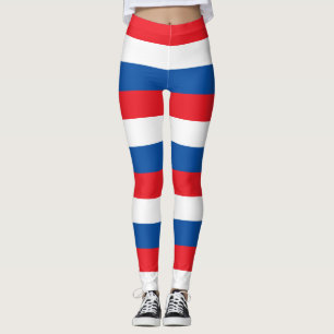Horizontal gestreifte Farben für die slowakische F Leggings