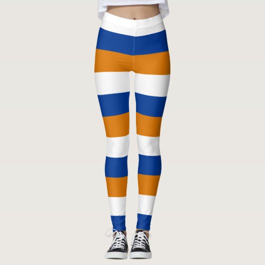 Horizontal gestreifte Flaggenfarben der Marshall-I Leggings (Vorderseite)