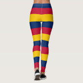 Horizontal gestreifte Flaggenfarben des Tschad Leggings (Rückseite)