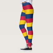 Horizontal gestreifte Flaggenfarben des Tschad Leggings (Links)