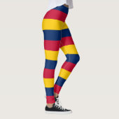 Horizontal gestreifte Flaggenfarben des Tschad Leggings (Rechts)