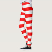 Horizontal gestreifte Flaggenfarben für Georgien Leggings (Links)