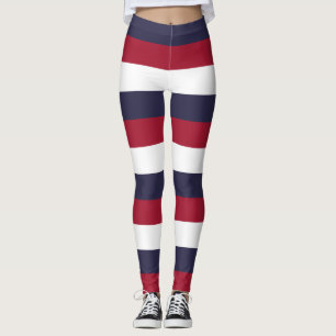 Horizontal gestreifte Flaggenfarben für Thailand Leggings