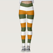 Horizontal gestreifte Flaggenfarben für Zypern Leggings (Vorderseite)