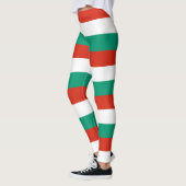 Horizontal gestreifte nationale Flaggenfarben Bulg Leggings (Links)