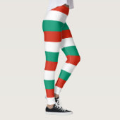 Horizontal gestreifte nationale Flaggenfarben Bulg Leggings (Rechts)