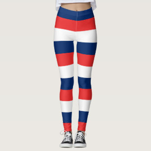 Horizontal gestreifte norwegische Farben für die F Leggings