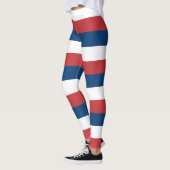 Horizontal gestreifte serbische Flaggenfarben Leggings (Links)