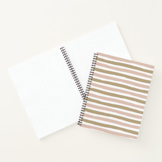 Horizontal gestreiftes SpiralNotebook Notizblock (Innenseite)