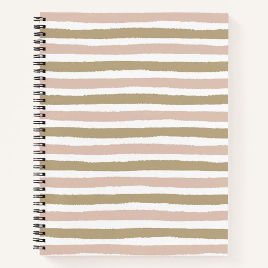 Horizontal gestreiftes SpiralNotebook Notizblock (Vorderseite)