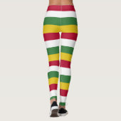 Horizontal gestrichelte Suriname-Farben für nation Leggings (Rückseite)