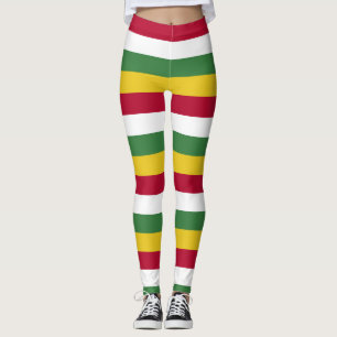 Horizontal gestrichelte Suriname-Farben für nation Leggings