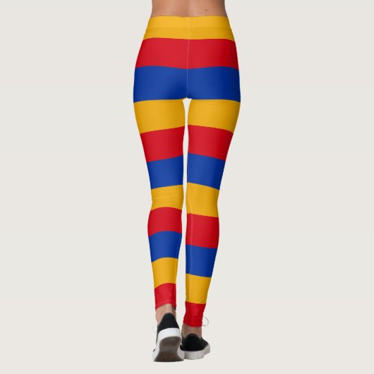 Horizontal gestrichene armenische Farben für die N Leggings (Rückseite)