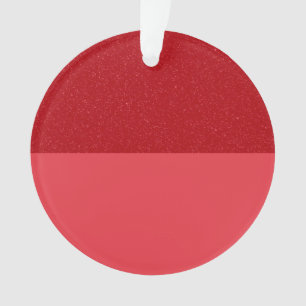 Horizontal geteilte rote Akrylverzierungen - Maßge Ornament