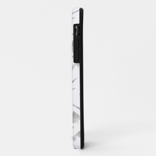 Horizontal, grau Cloud Case-Mate iPhone Hülle (Hinten/Links)