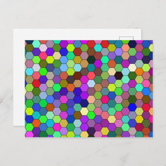 Horizontal-Hexagons-Postkarte Postkarte (Vorne/Hinten)