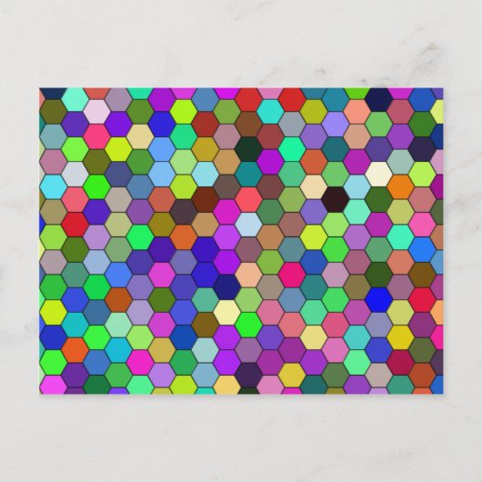 Horizontal-Hexagons-Postkarte Postkarte (Vorderseite)