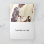 Horizontal Hochzeitrost Orange danke rustikal Karte (Innenseite)