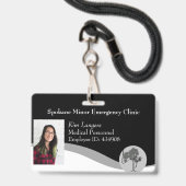 Horizontal ID Lanyard Abzeichen Business Medical Ausweis (Front with Lanyard)