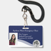 Horizontal ID Lanyard Abzeichen Business Medical Ausweis (Front with Lanyard)