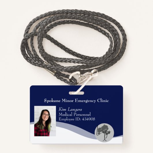 Horizontal ID Lanyard Abzeichen Business Medical Ausweis (Vorderseite mit Schlüsselband)