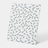 Horizontal, Iridium, Schild mit schwarzem Eel (Vorderseite)