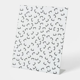 Horizontal, Iridium, Schild mit schwarzem Eel