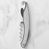 Horizontal, Iridium, schwarzer Eel-Korkenzieher Kellnermesser (Vorderseite)