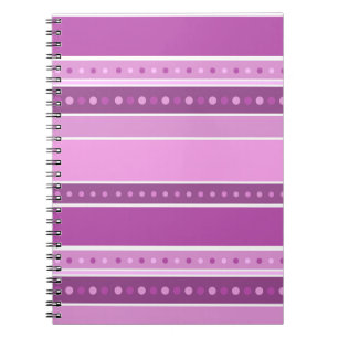 Horizontal lila rosa Streifen mit Polka-Dot-Dekora Notizblock
